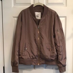 Forever Flower brand size L zip front lined jacket